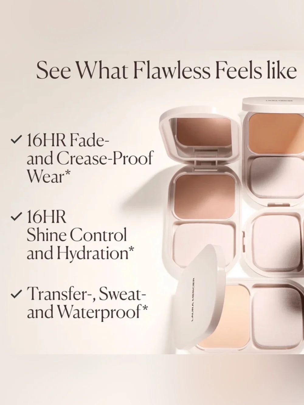 Laura Mercier Real Flawless Feather Matte Powder Foundation - 2N Affogato